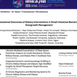 Conference poster slide showing the study title 'Sustained Outcomes of Dietary Interventions in Small Intestinal Bacterial Overgrowth Management' with author list and affiliations; IMKA 2025 Seoul branding at top.