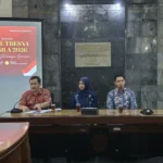 Ketua Komisi A DPRD DIY, Ketua DPPI DIY dan Dimas DIY 2025 saat jumpa pers rencana pelaksanaan Festival Tresna Pancasila 2026 yang akan digelar di kawasan Malioboro, Sabtu, 6 Juni 2026 (Sumber : RRI)