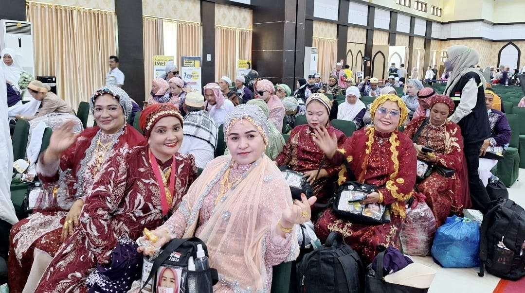 Jamaah haji asal Sulawesi Selatan (Sumber : Dokumentasi Humas Kanwil Kemenag Sulsel)