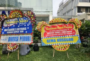 Karangan bunga hiasi kantor BGN usai pergantian pimpinan (Sumber: Sindonews)