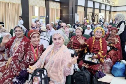 Jamaah haji asal Sulawesi Selatan (Sumber : Dokumentasi Humas Kanwil Kemenag Sulsel)